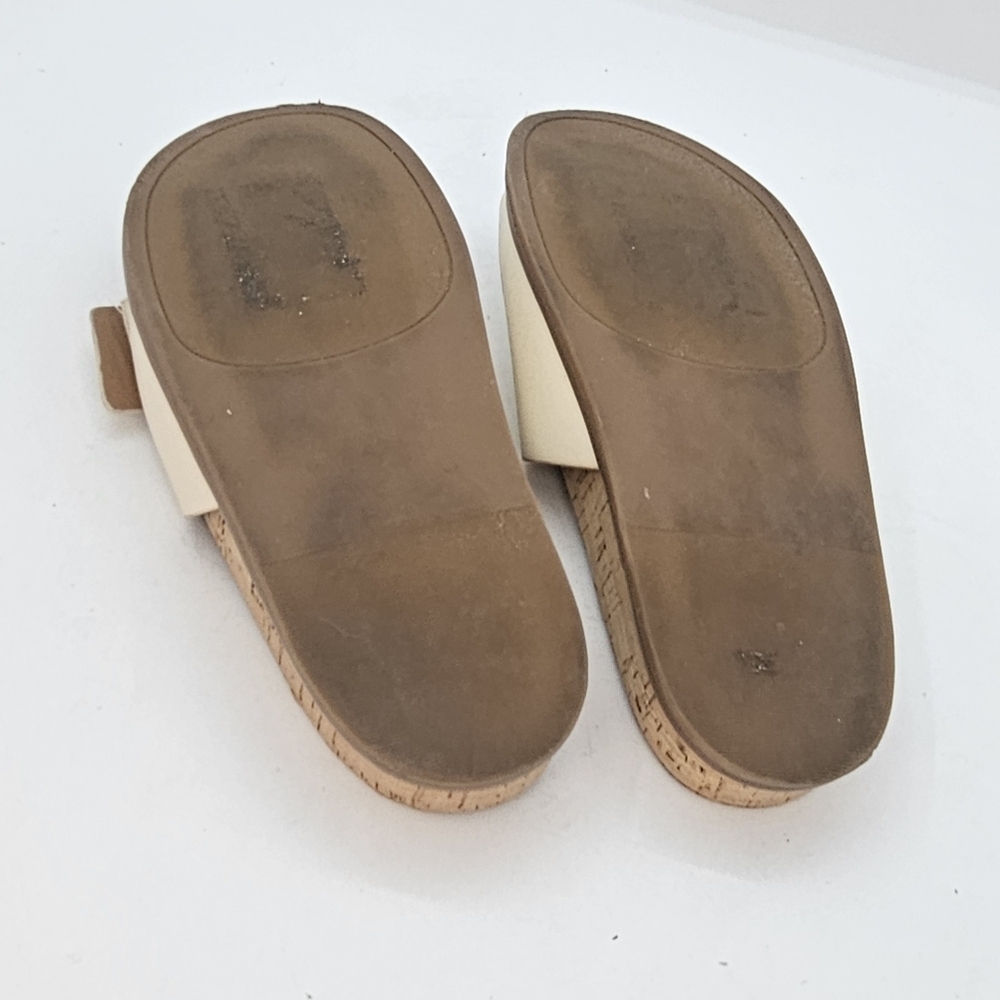 Nordstrom Evelina Buckle Slide Sandal Ivory Vanilla Women’s Size 8 Preowned - Picture 6 of 7